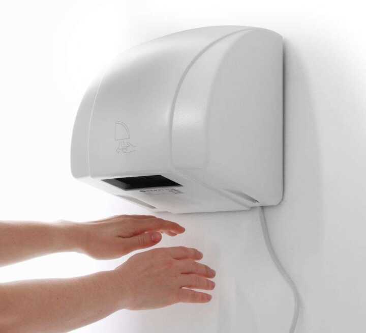 Secador de mãos, 230V/1500W, 239x208x(H)265mm