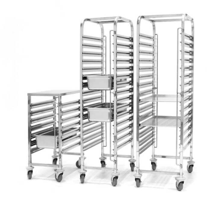 Carrinho para tabuleiros 15 – 600 x 400, 515x680x(H)1710mm