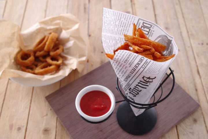 Suporte para saco de batatas fritas, 210x110x(H)172mm