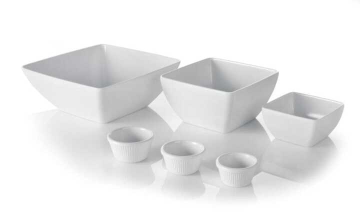 Taça quadrada, Branco, 190x190x(H)100mm