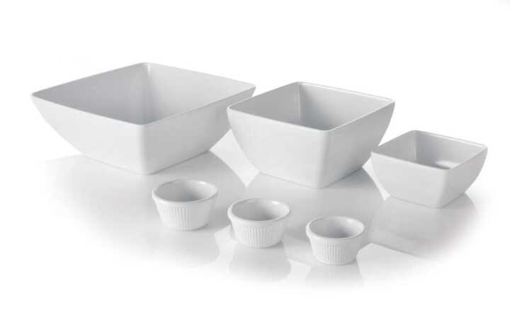 Taça quadrada, Branco, 130x130x(H)65mm
