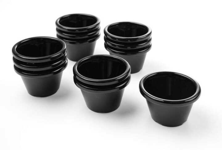 Ramequim/Ramekin - 12 unidades, 0,045L, Preto, 12 pcs. , ø60x(H)35mm