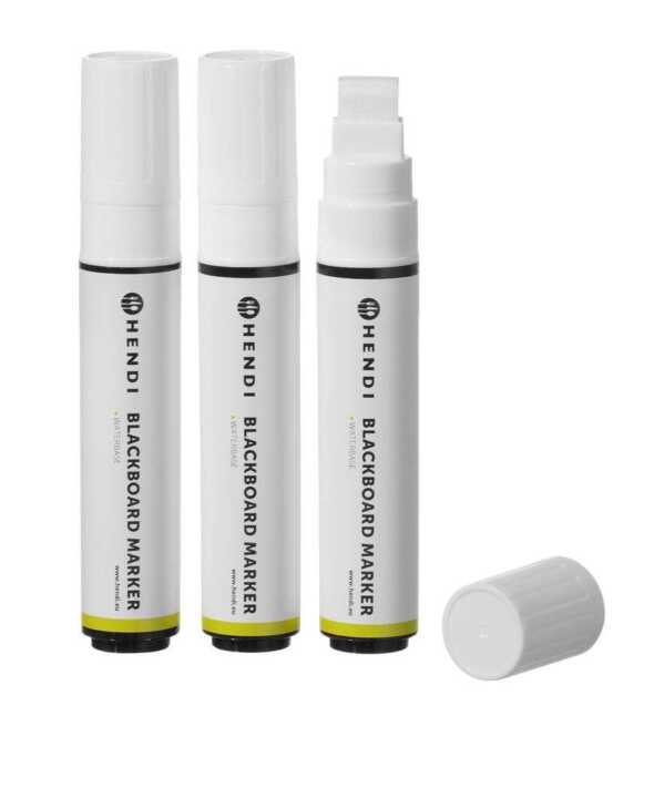 Marcadores para quadro preto 15mm, 3 marcadores brancos