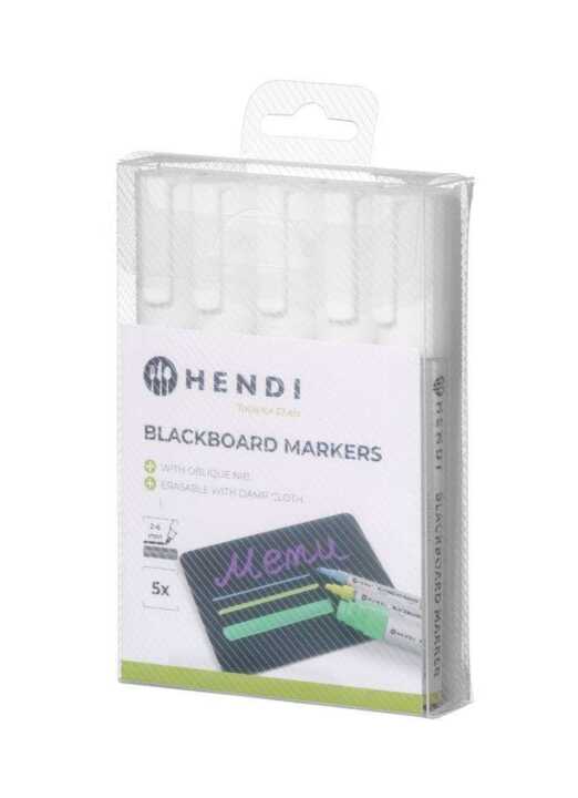 Marcadores para quadro preto 6mm, 5 marcadores brancos