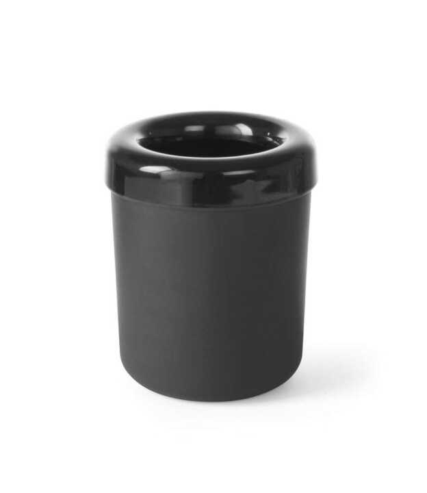 Caixa de lixo ou suporte para talheres de mesa, Preto, ø130x(H)160mm
