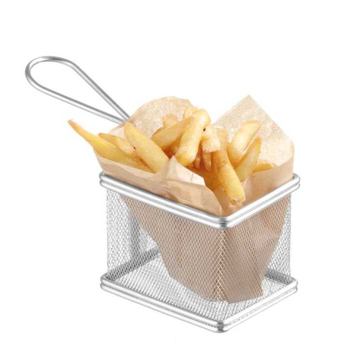 Miniaturas de cesto de fritar, 90x90x(H)90mm