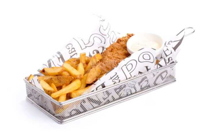 Miniaturas de cesto de fritar, 90x90x(H)90mm