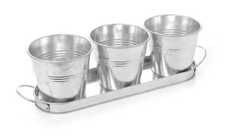 Ecrã – 3 baldes com tabuleiro, 415x130x(H)125mm