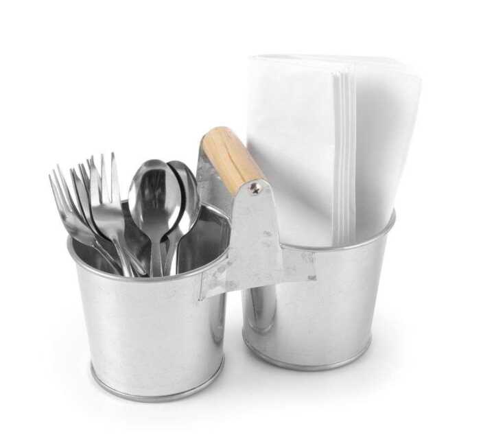 Balde duplo com pega, 190x95x(H)90mm