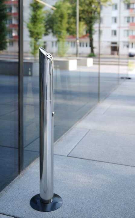 Cinzeiro vertical com poste, ø170x(H)920mm