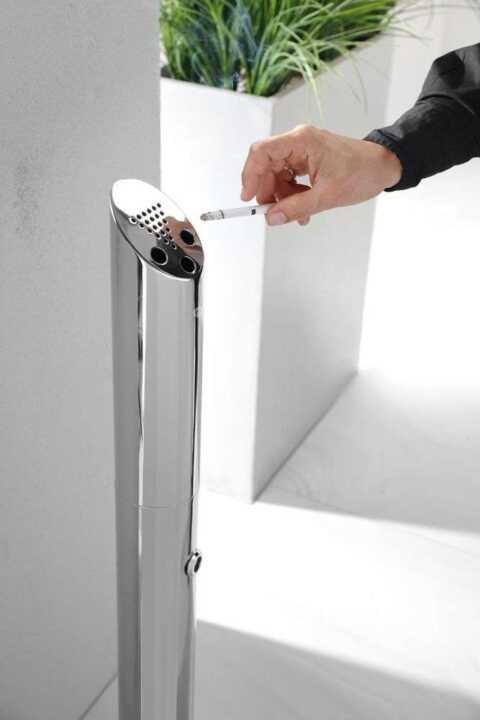 Cinzeiro vertical com poste, ø170x(H)920mm
