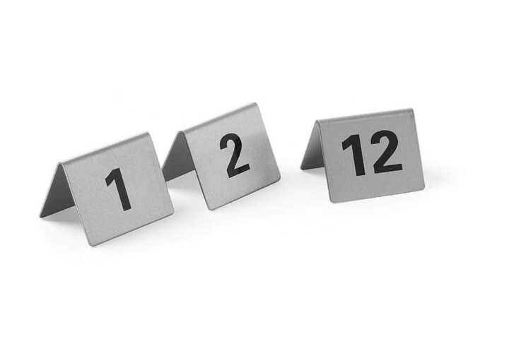 Número para mesa, Números 1-12, 50x35x(H)40mm