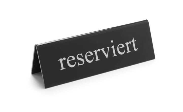 Sinal de mesa reservada, 130x30x(H)38mm