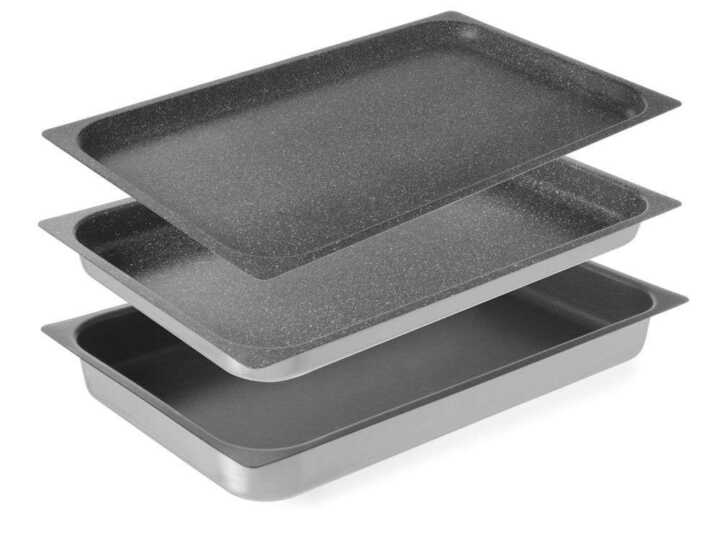 Tabuleiro com revestimento antiaderente, GN 1/1, 530x325x(H)40mm