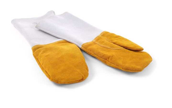 Luvas de churrasco em pele resistentes a altas temperaturas - 2 unidades, 2 pcs. , (L)460mm