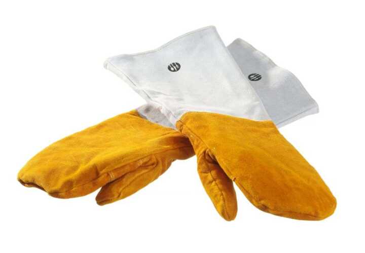 Luvas de churrasco em pele resistentes a altas temperaturas - 2 unidades, 2 pcs. , (L)460mm