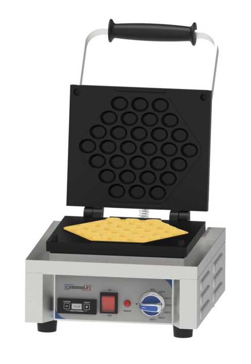 Máquina de waffles simples de abertura a 90° Bubble