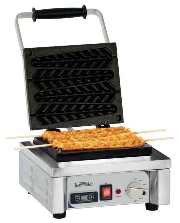 Máquina de waffles simples de abertura a 90° Espiga