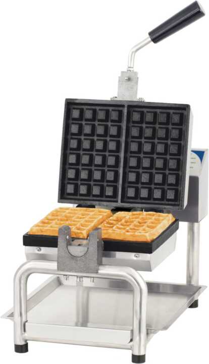 Máquina de waffles simples com abertura a 180°