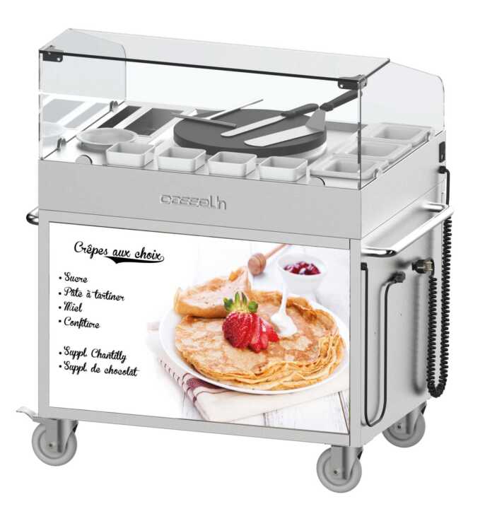Carrinho para máquina de crepes 40 encastrada