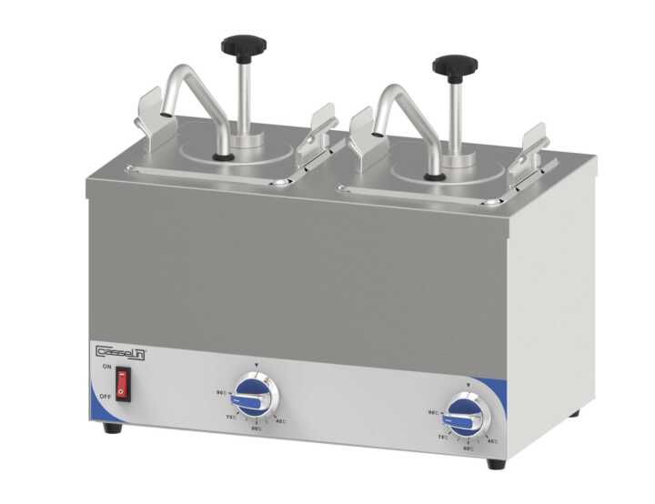 Dispensador de molho aquecido duplo
