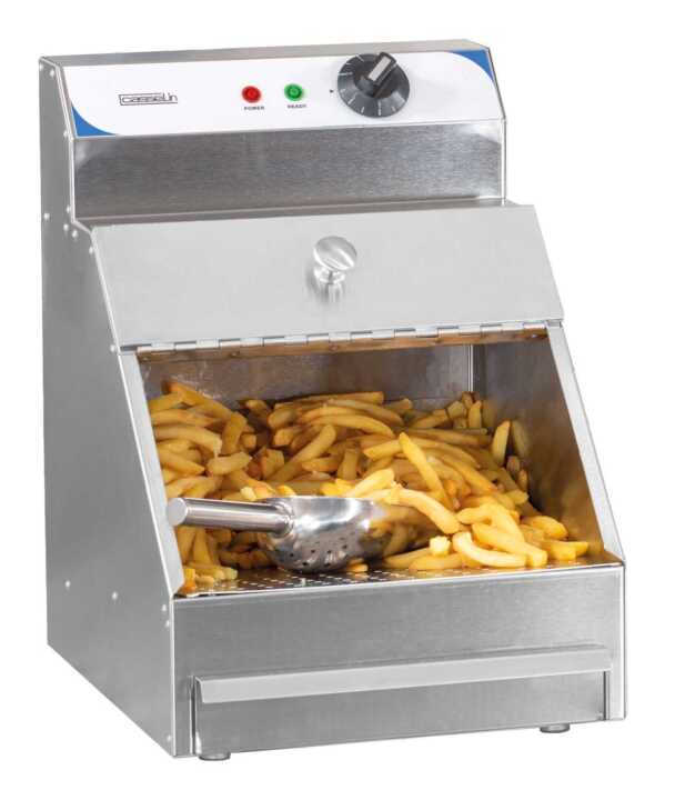 Aquecedor de alimentos fritos compacto