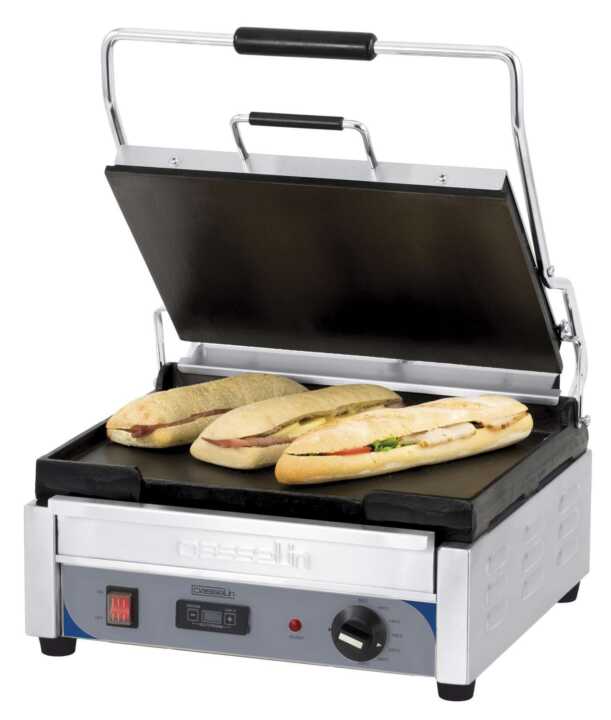Grelhador Panini Grande Premium placas Lisa-Lisa com temporizador
