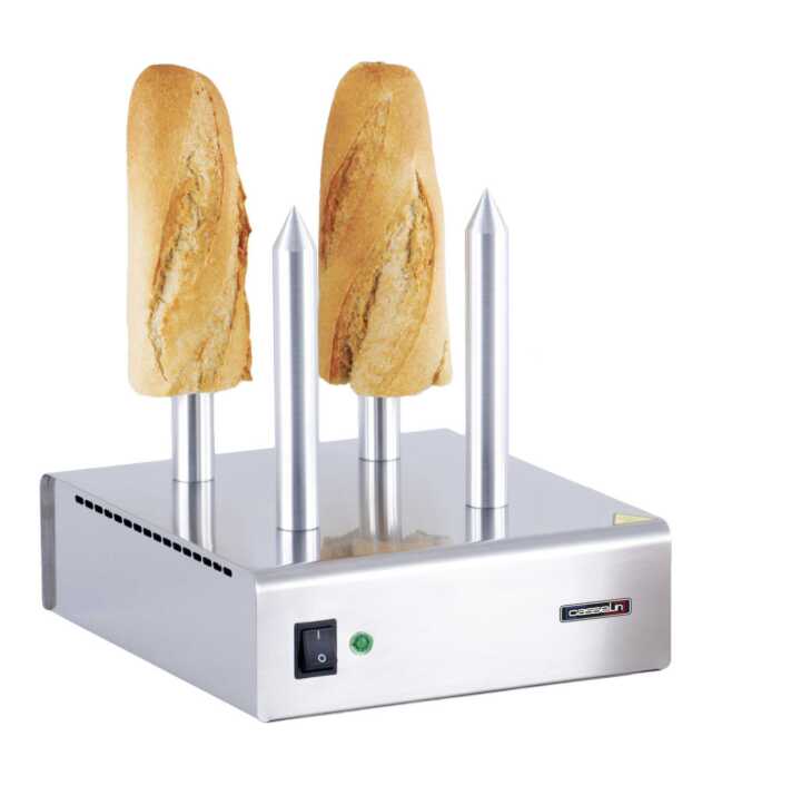 Aquecedor de pão com 4 espetos