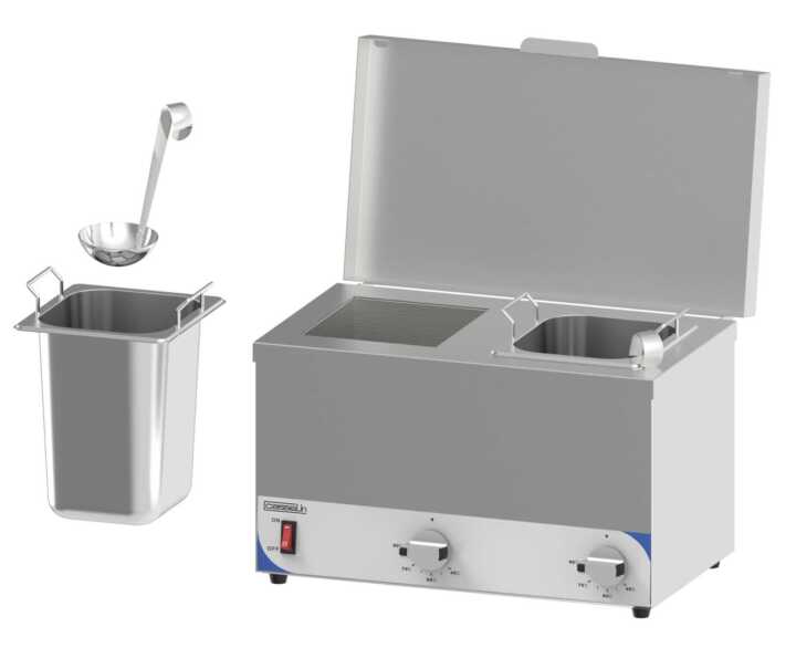 Banho-maria para molhos compacto 2 cubas