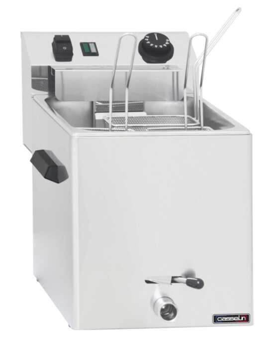Cozedor de massa elétrico com válvula de drenagem - 3 cestos