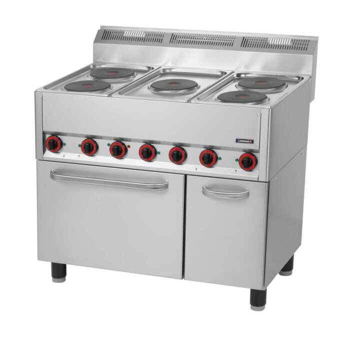 Fogão elétrico 5 bocas com forno elétrico ventilado GN 1/1 99