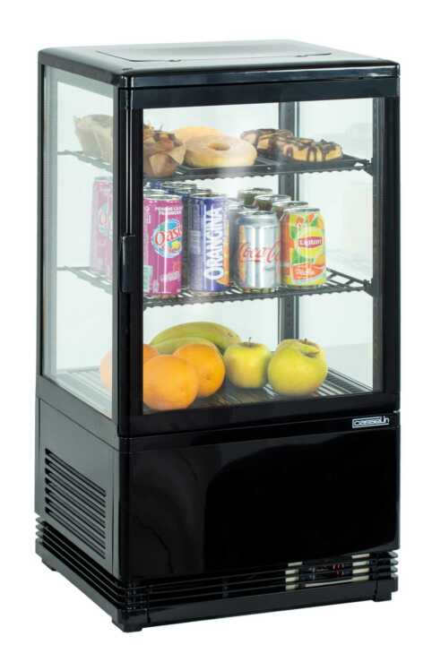 Mini vitrina refrigerada positiva 58 L Preta