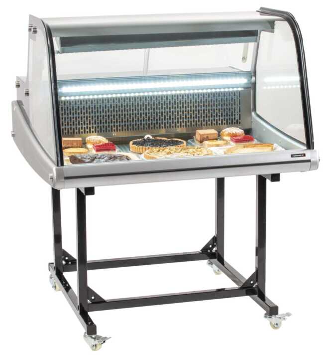 Vitrina refrigerada de mercado 175 L sobre carrinho