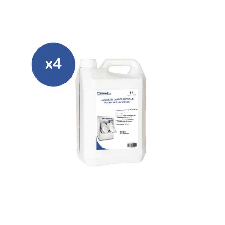 Lote de 4 Detergente-abrilhantador para máquina de lavar louça 5 L