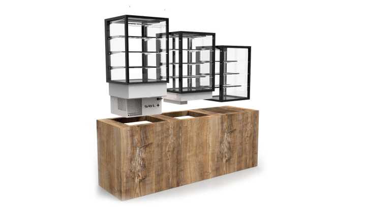 Vitrine aquecida DP-100-50C