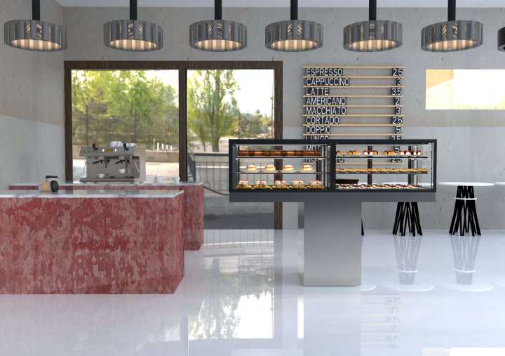 Vitrine refrigerada com grupo remoto IN-100-60R
