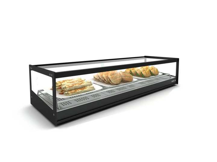 Vitrine aquecida de bancada CLO4SL LED