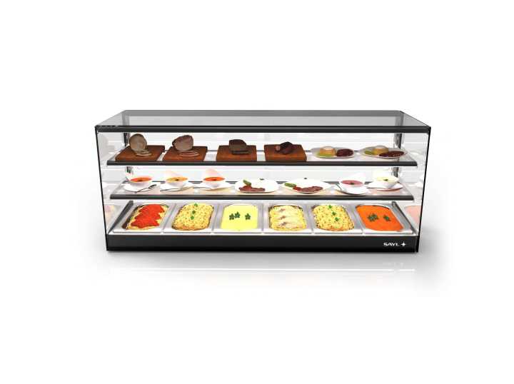 Vitrine aquecida CLO26B-2