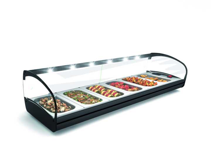 Vitrine aquecida banho-maria CK6L LED