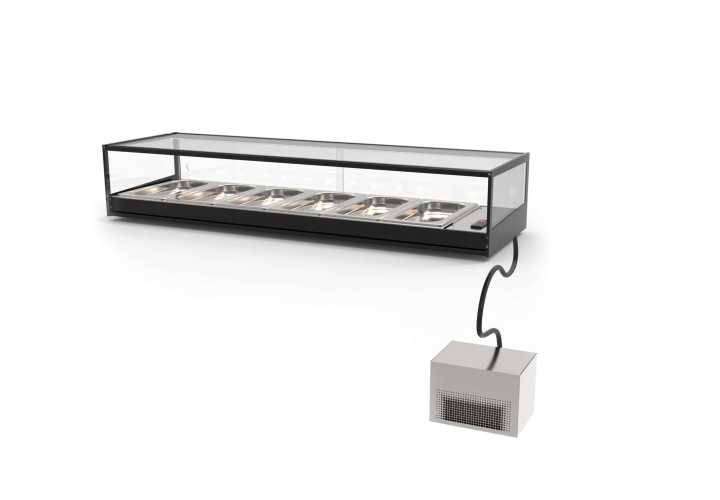 Vitrine refrigerada de bancada com grupo remoto VTLG8GR