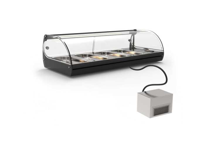 Vitrine refrigerada de bancada com grupo remoto V4GRP