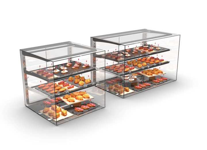 Vitrine neutra com prateleira EPV100