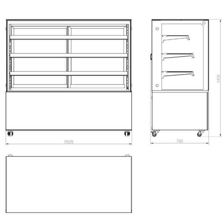 Vitrinas De Pastelaria Vera-1500-r