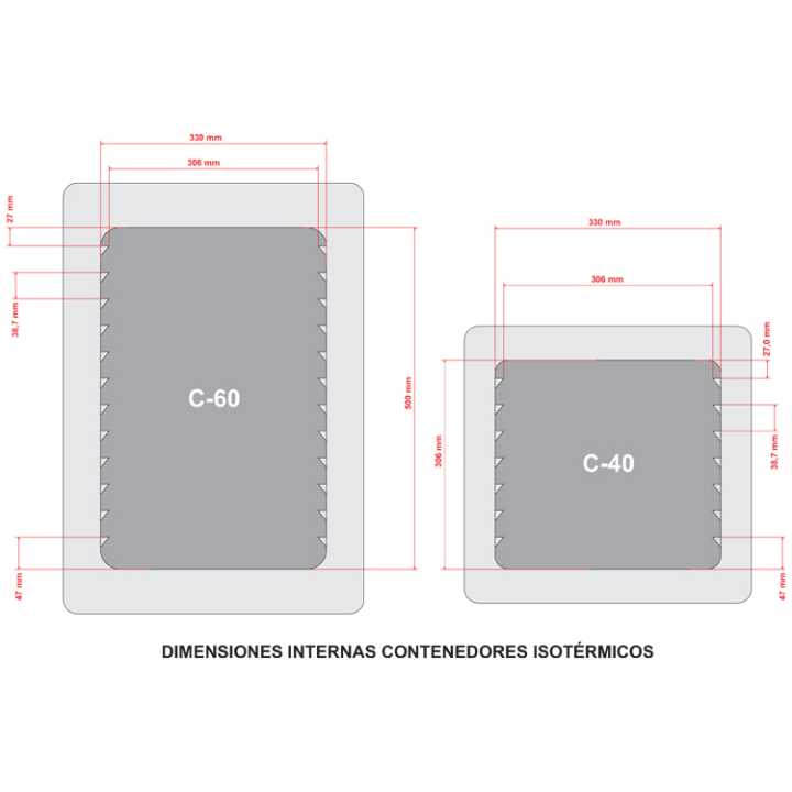 Caixa Térmica para Catering, GN1/1, C-40, Carregamento Frontal