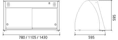 Vitrine com Iluminação sem base, 35W