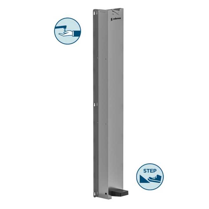 Dispensadores de Gel Hidroalcoólico Profissionais, Aço Inox, Antivandalismo com Pedal - DGM-I