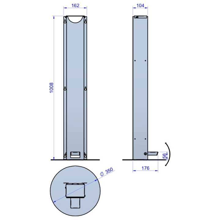 Dispensador de Pé de Gel Anti-vandalismo com Pedal, Aço Inox - DVG-I