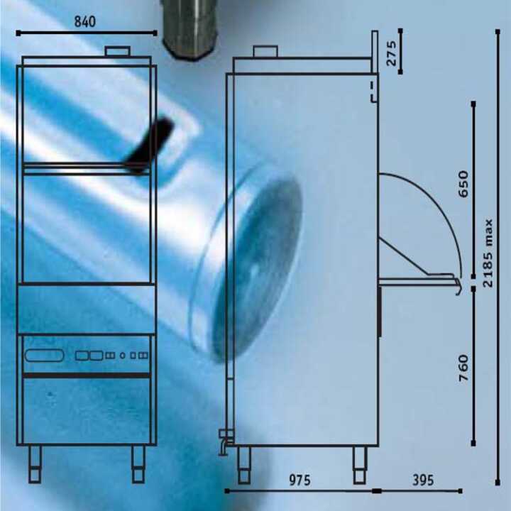 Máquina de lavar utensílios em aço inoxidável 11,3kW