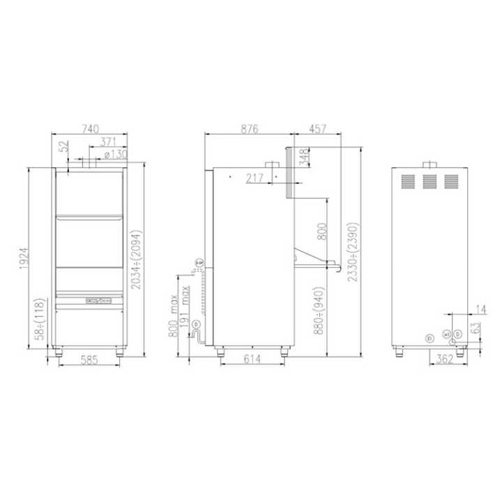 Máquina de lavar utensílios LU-55-80, 400V, 7,5kW