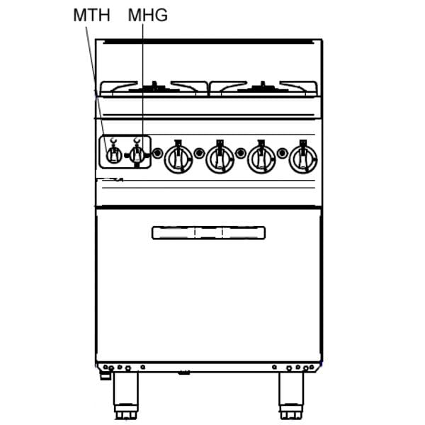 Fogão a Gás 4 bicos com forno eléctrico 3+3kW